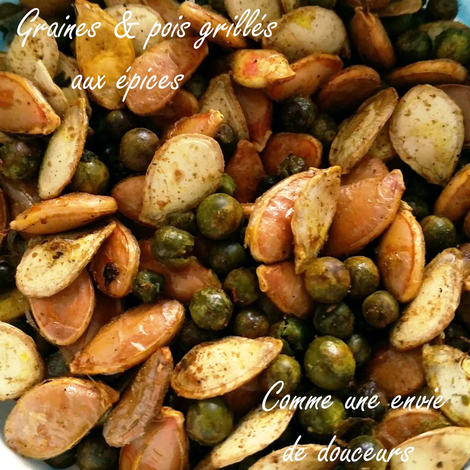 Graines et pois grillés – Grilled peas and seeds
