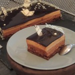 Gâteau d’anniversaire choco praliné, croustillant feuilletine