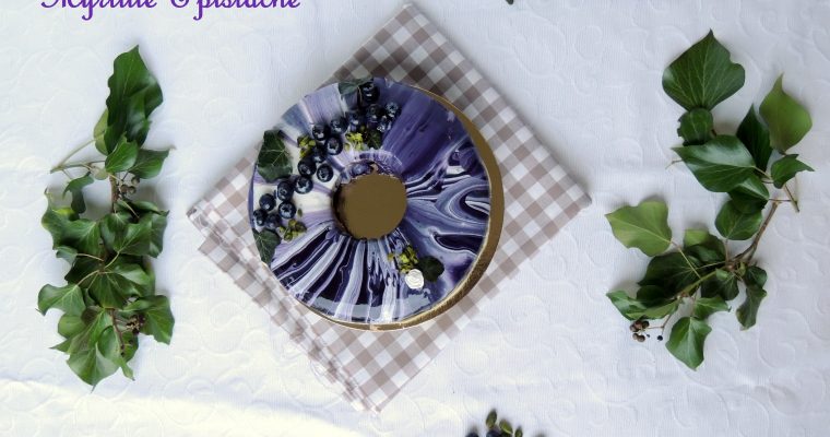 Entremets myrtille & pistache – Blueberry & pistachio dessert
