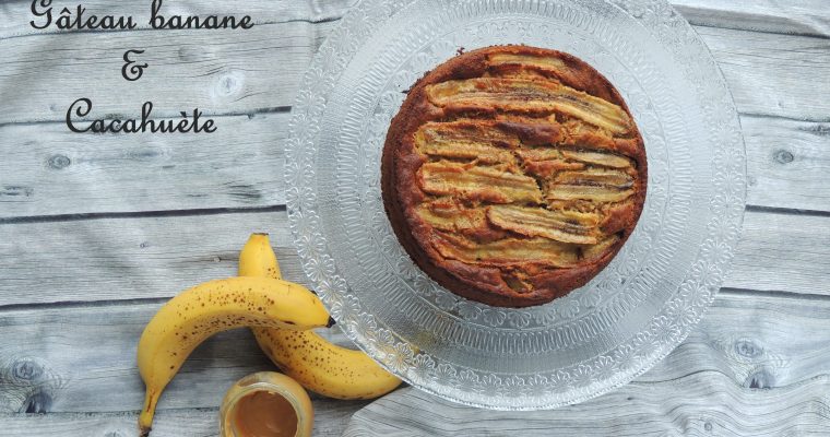 Gâteau à la banane & cacahuète – Banana & peanut cake