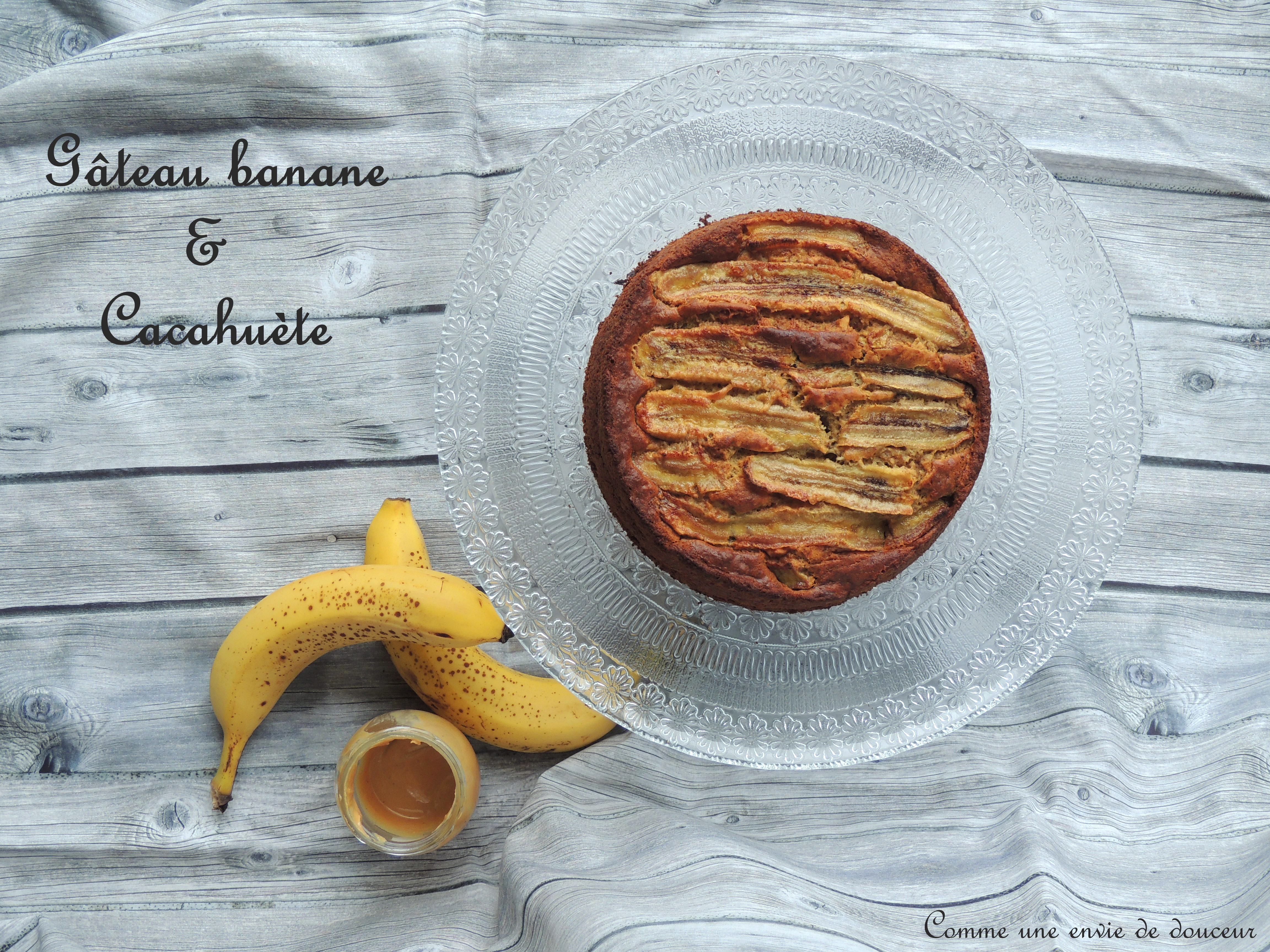 Gâteau à la banane & cacahuète – Banana & peanut cake
