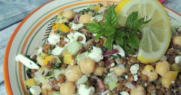 Salade de pois chiche & lentilles – Chick peas & lentils salad