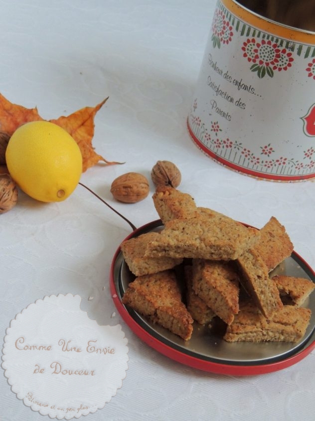 Canistrelli, biscuits croquants aux noix, citron & orange - Crunchy walnut's & lemon biscuits