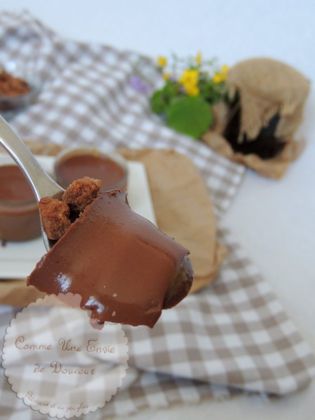 Panna cotta chocolat noir sur lit de & caramel au rapadura ~ Dark chocolate & caramel panna cotta