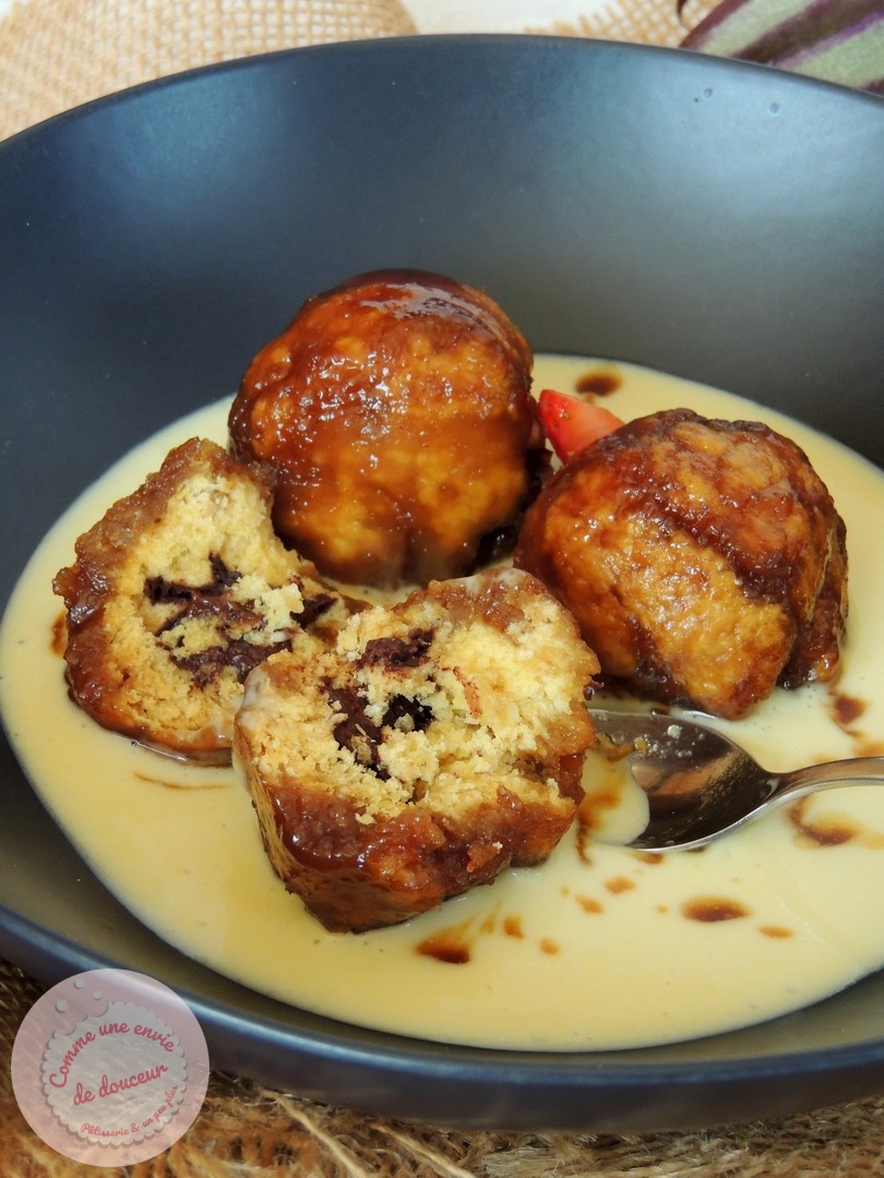 Coconut & chocolate dumplings ~ Boulettes sucrées