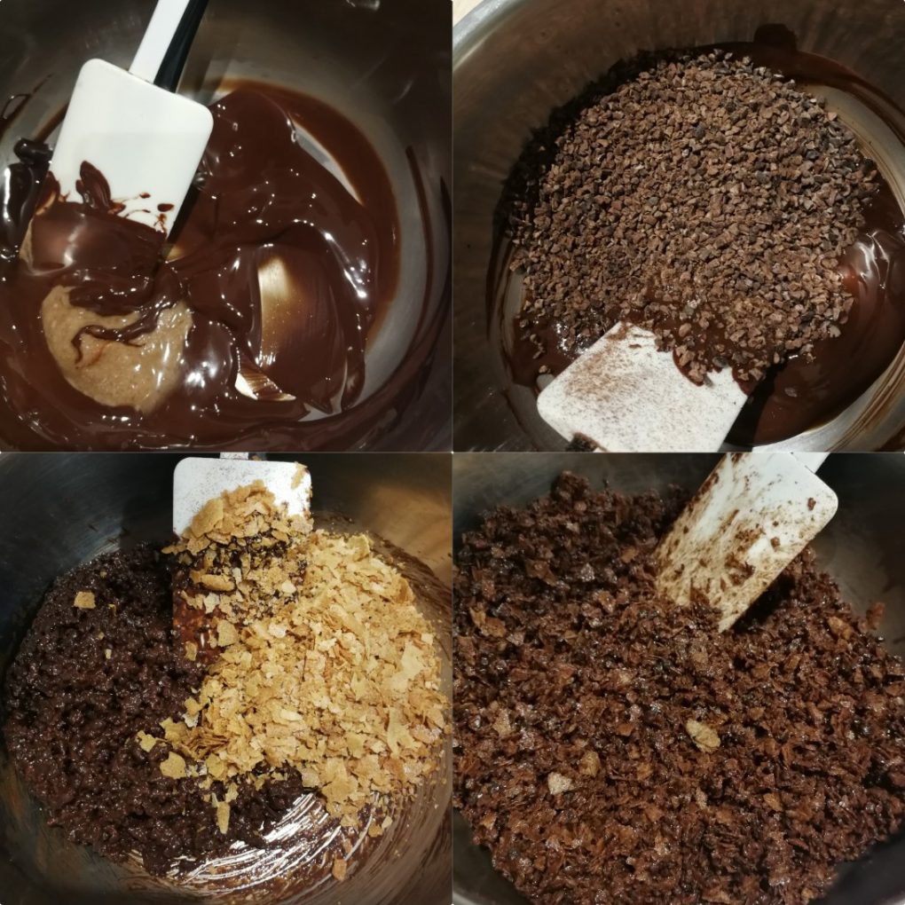Croustillant praliné au grué de cacao