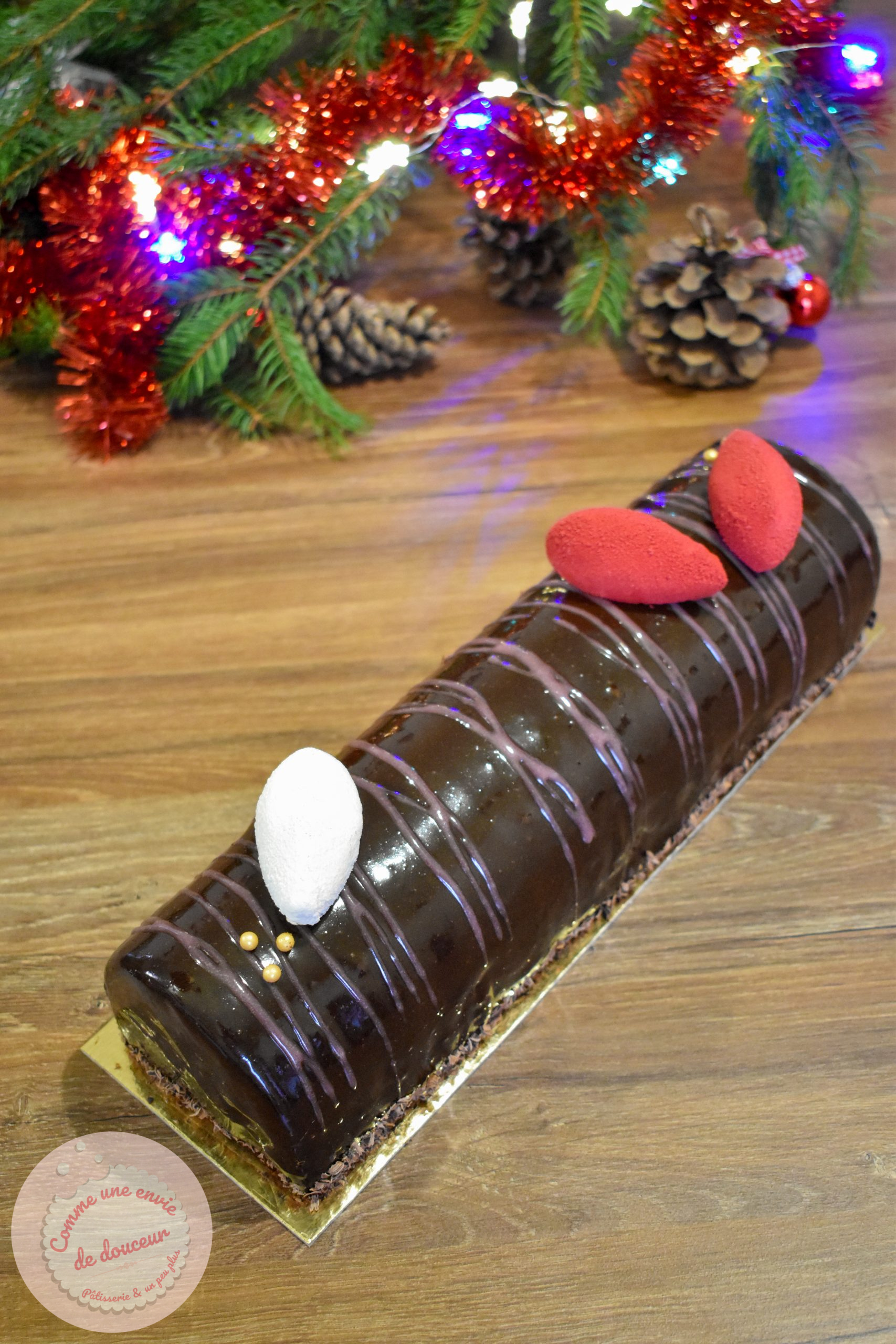 Bûche framboise chocolat cardamome (3)