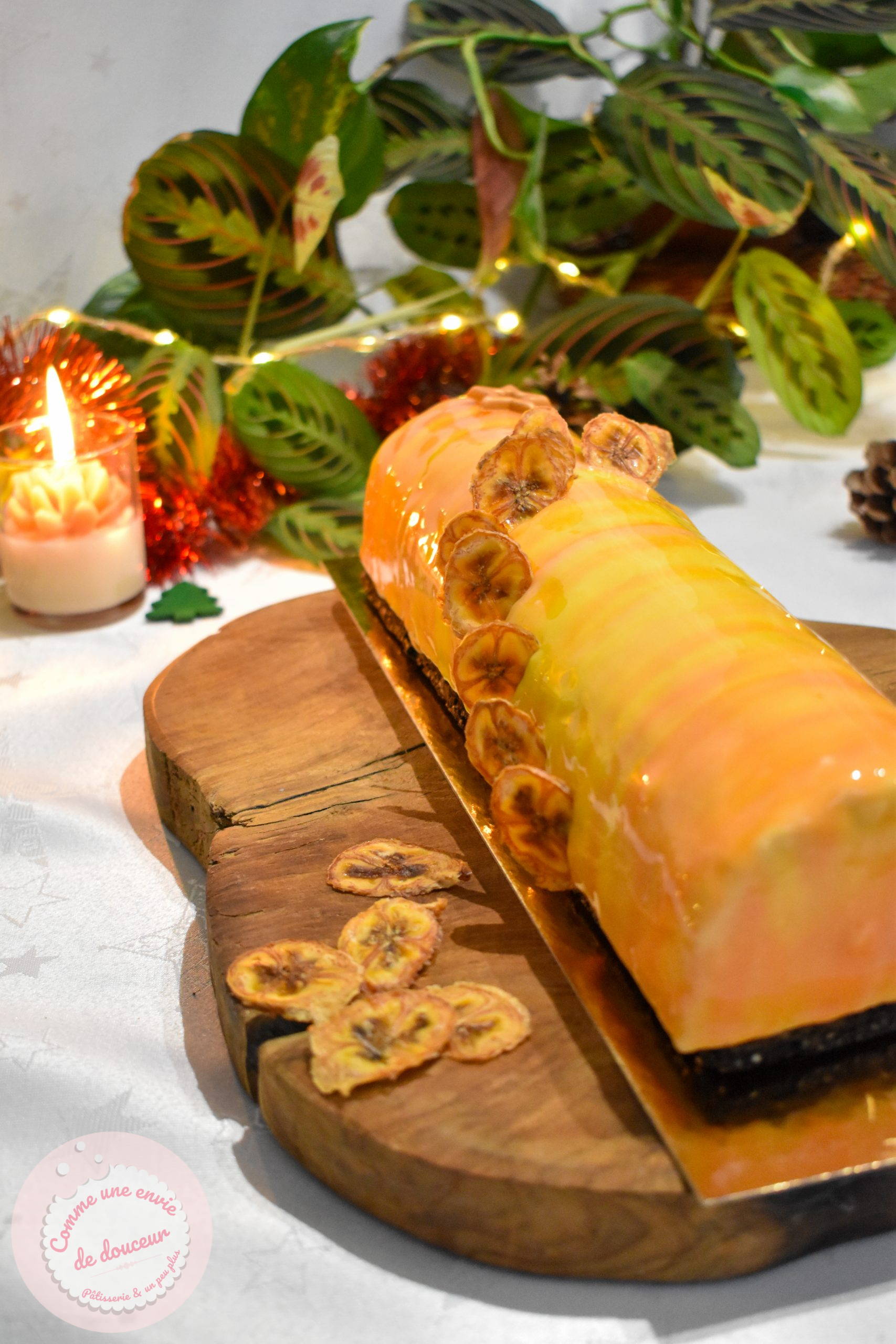 buche banane cacahuete chocolat caramel banana split (5)