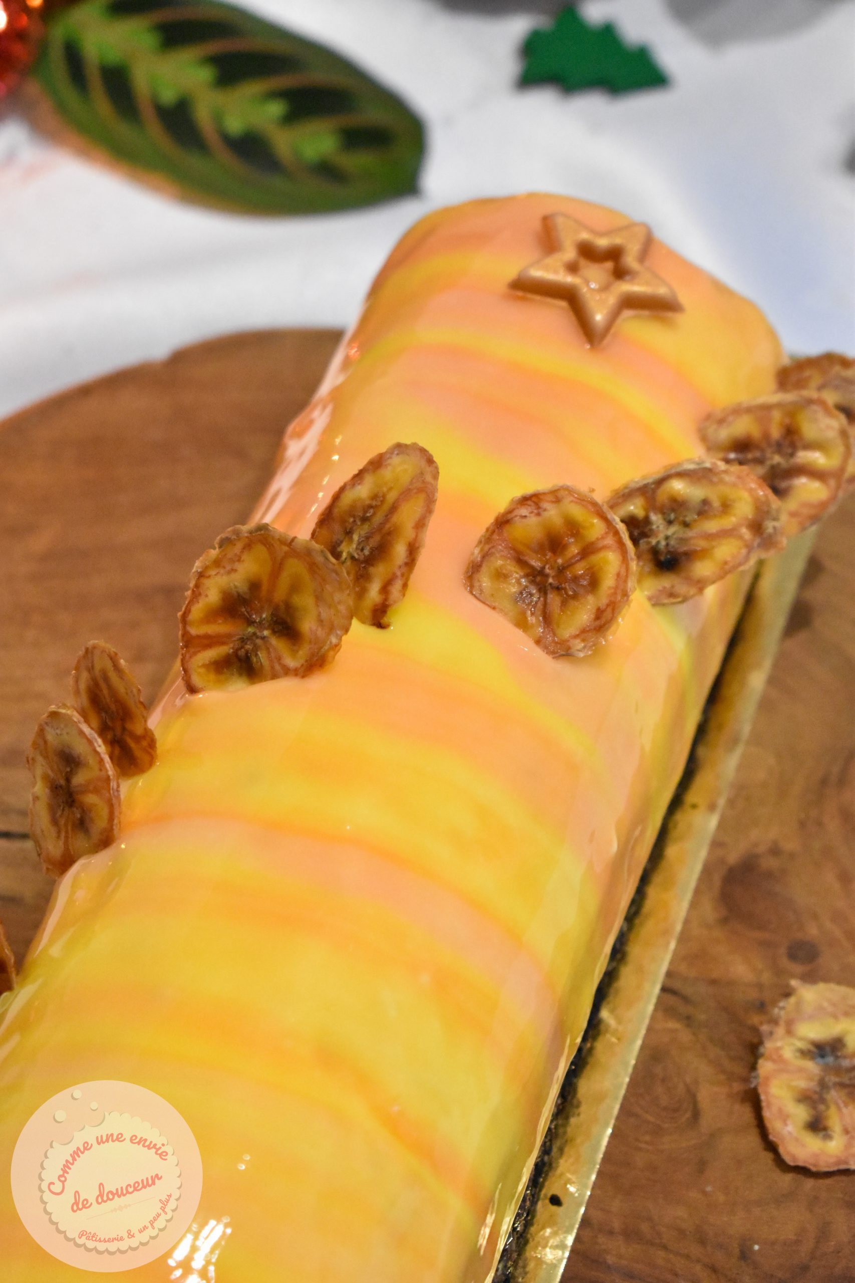 buche banane cacahuete chocolat caramel banana split (5)