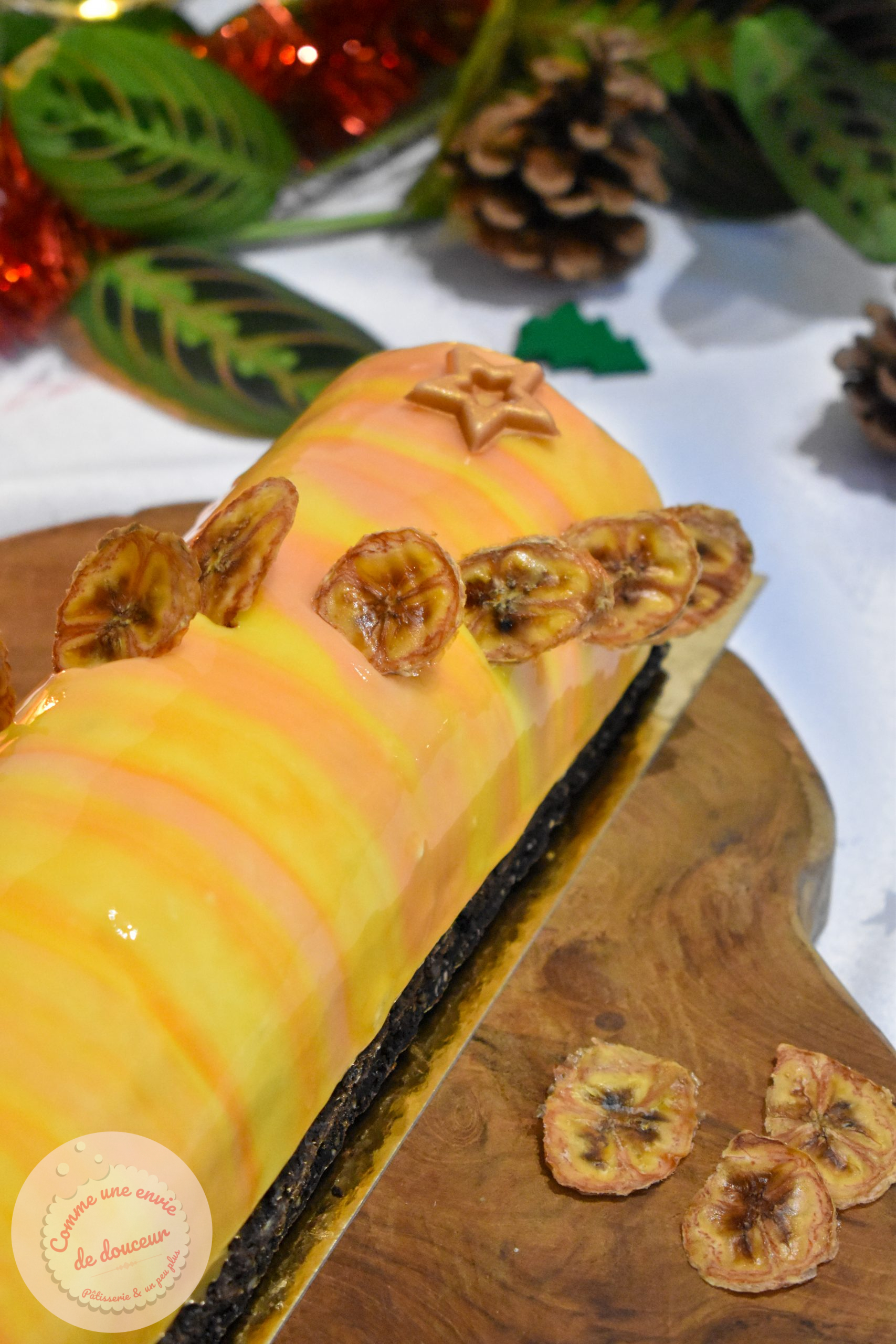 buche banane cacahuete chocolat caramel banana split (5)