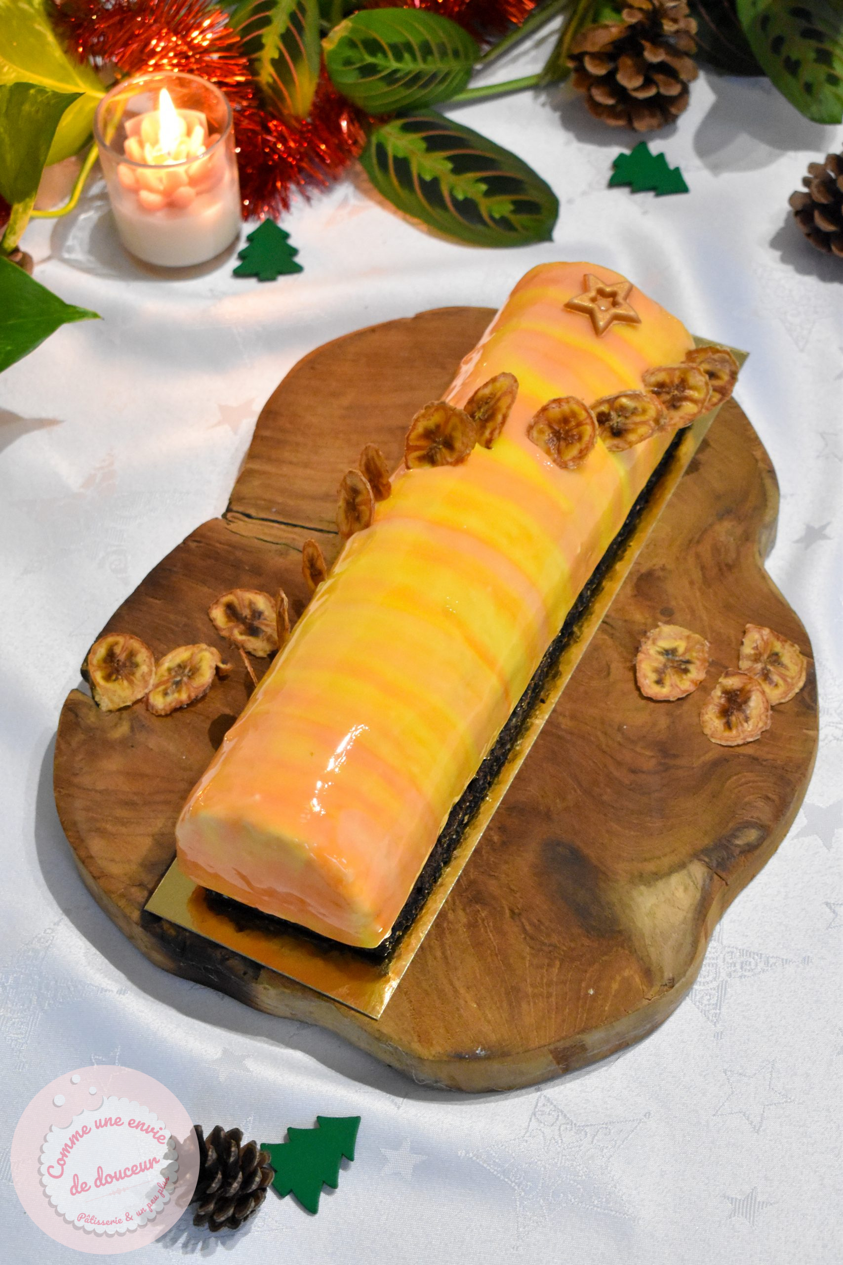 buche banane cacahuete chocolat caramel banana split (5)