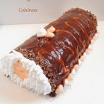 Bûche roulée chocolat orange & Cointreau – Rolled log orange chocolate & Cointreau