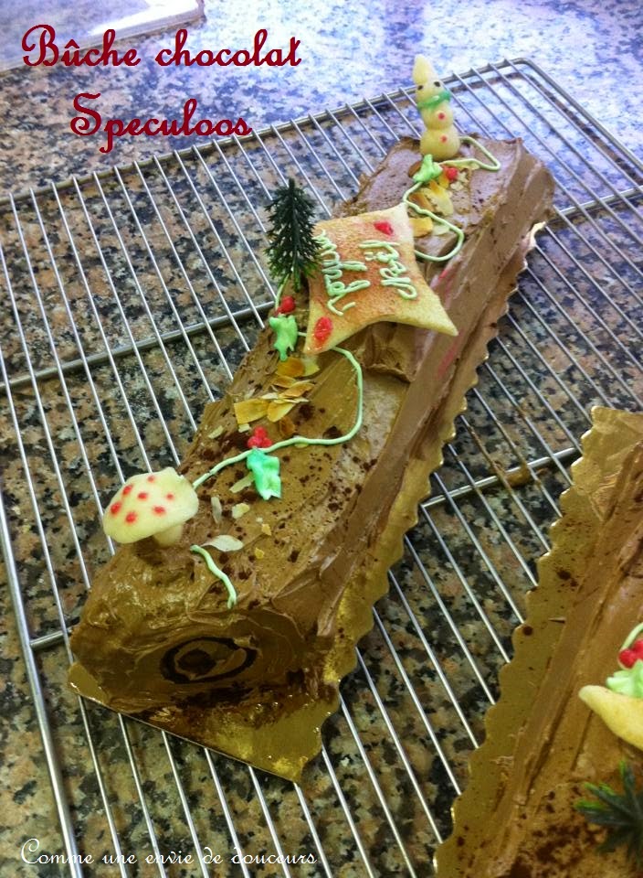 Bûche pâtissière speculoos chocolat / Xmas log chocolate and speculoos