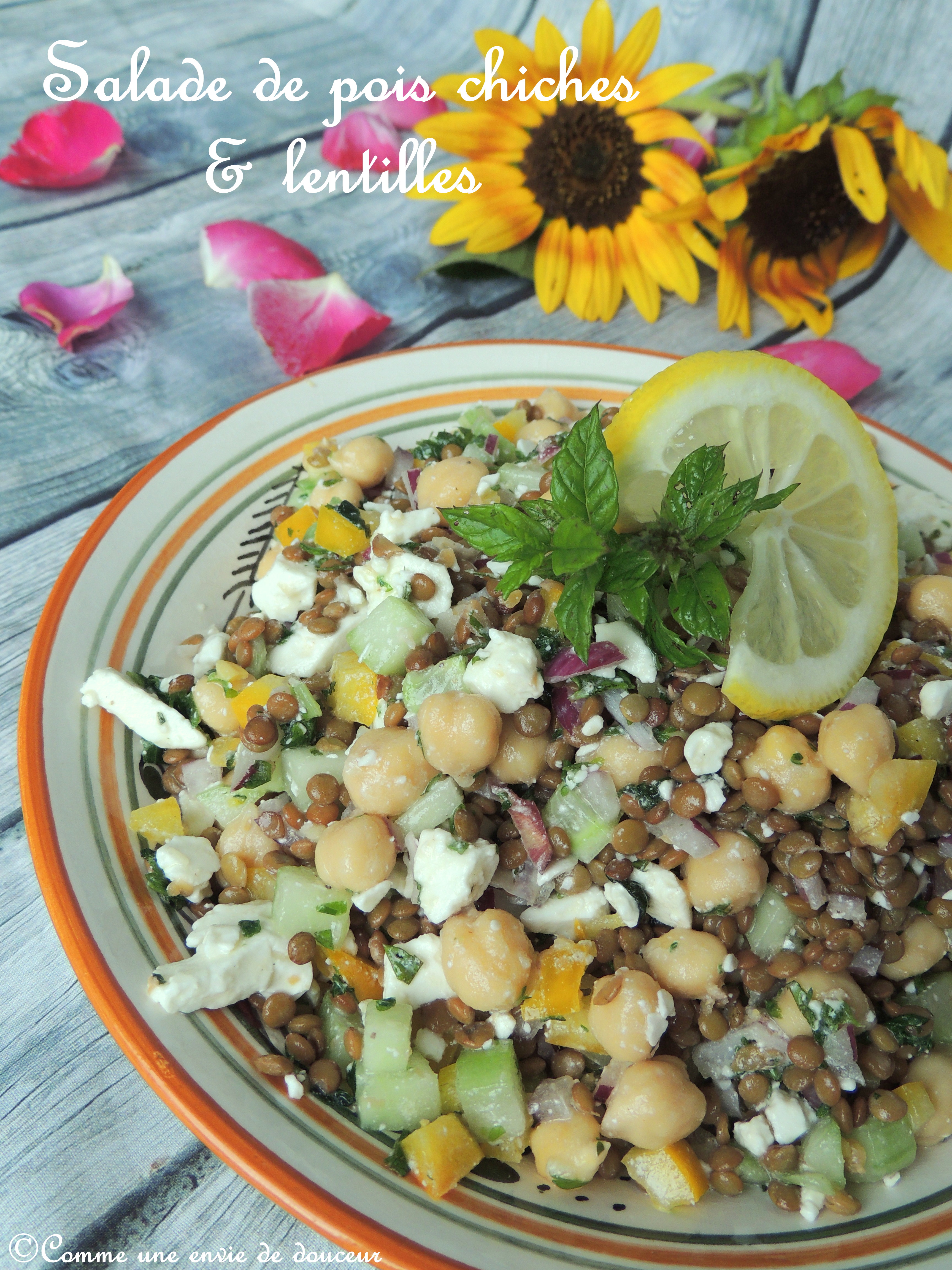 Salade de pois chiche & lentilles – Chick peas & lentils salad