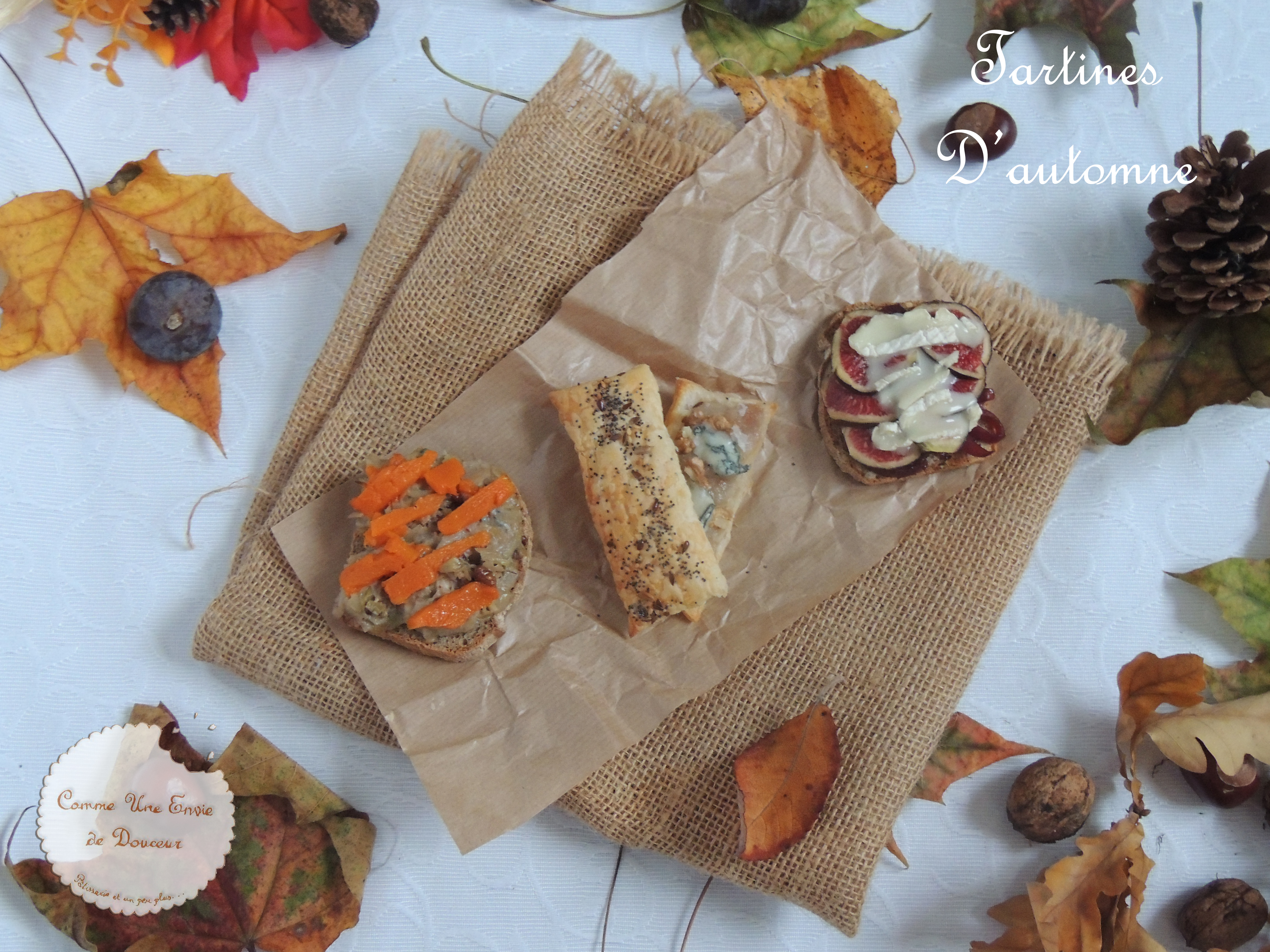 Foodista Challenge #34 Trio de tartines automnales – Fall’s flavors toasts